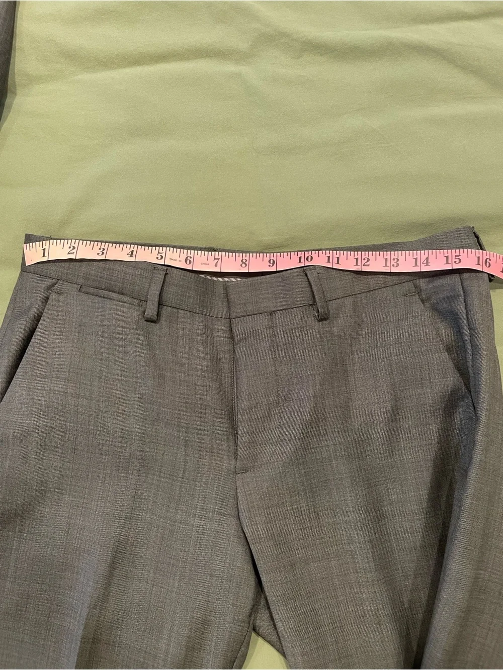 Express 38R Fitted Photographer Suit 32x30 Wool Blend Gray Two Button